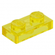 LEGO lapos elem 1x2, átlátszó sárga (3023)